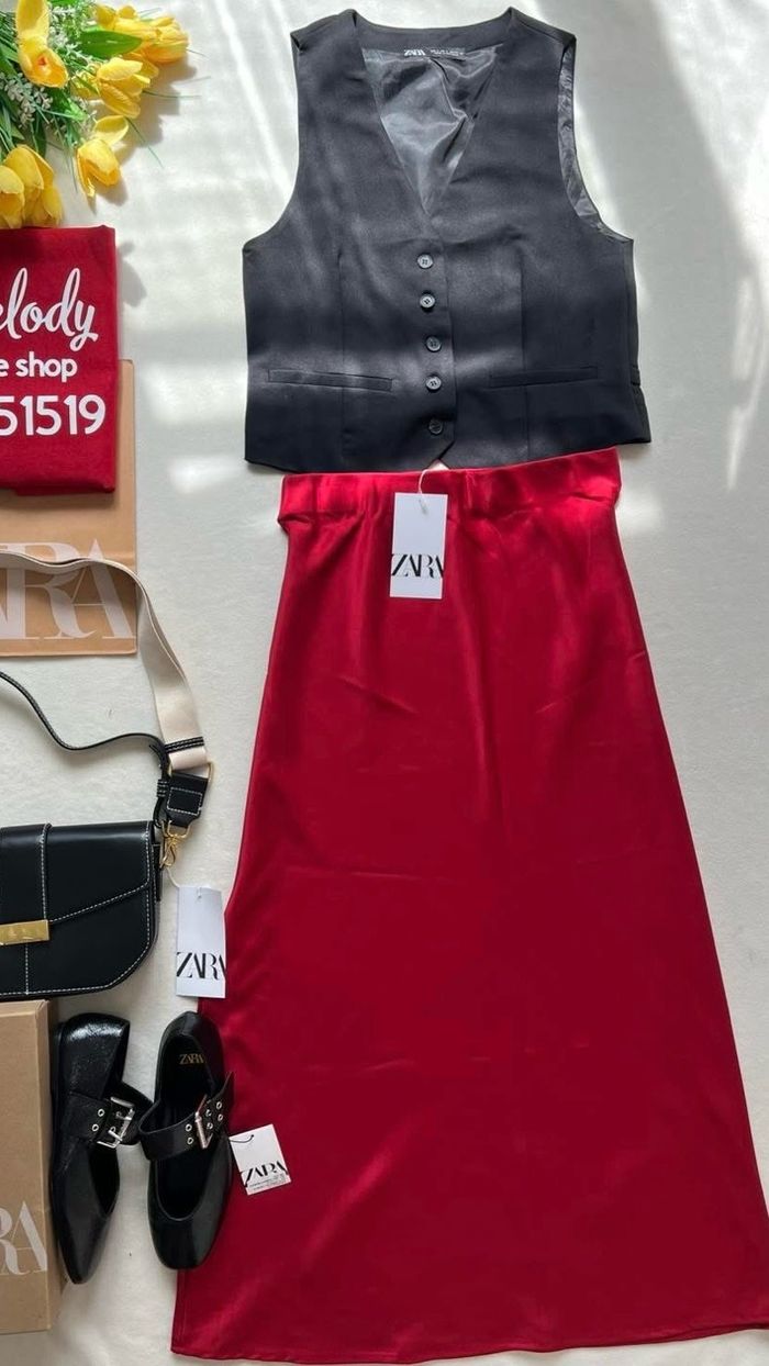 zara silk yubka( ulaan)