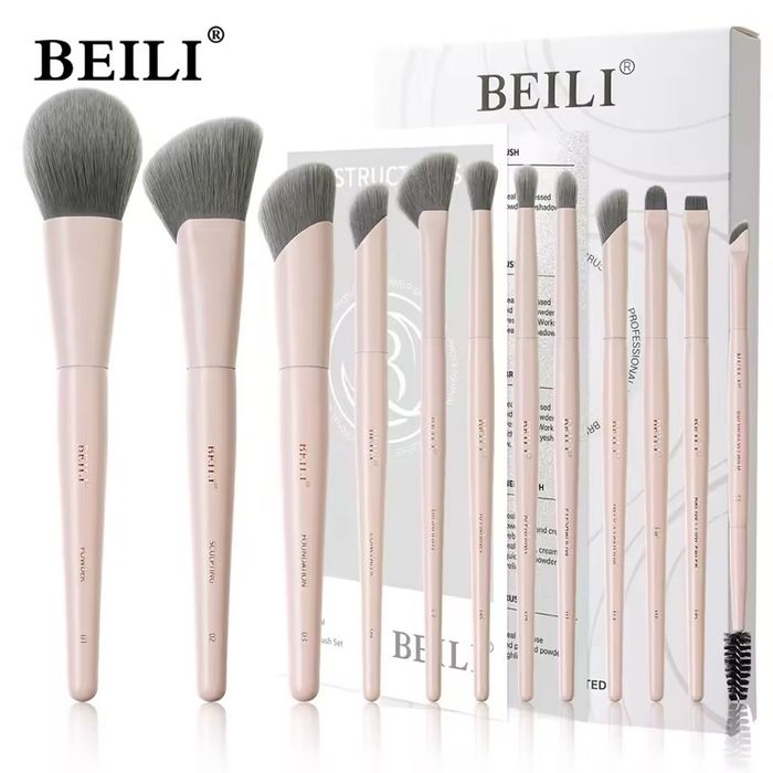 Beili 12pcs brush set pink 2025
