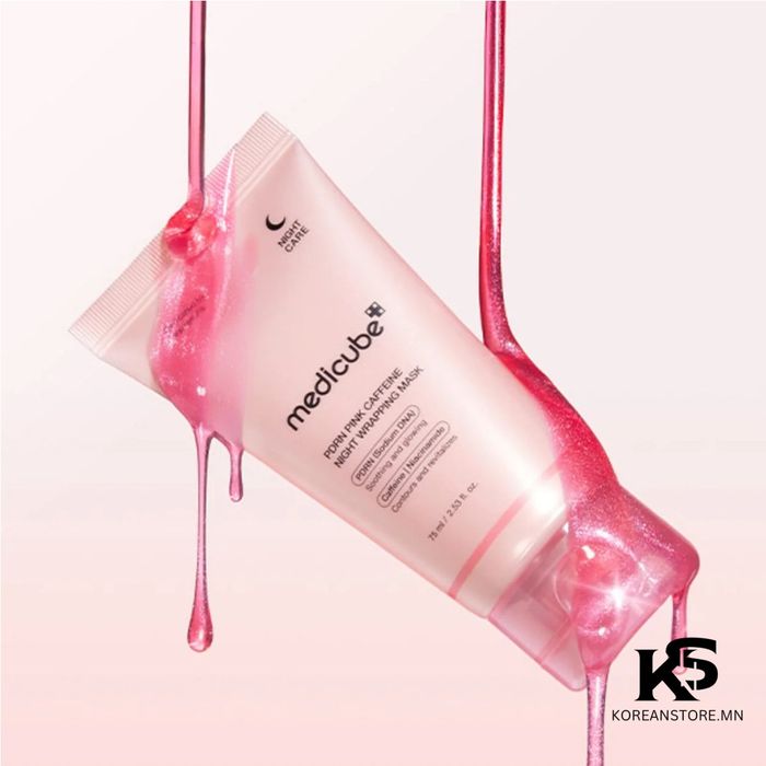 Medicube pdrn pink caffeine night wrapping mask
