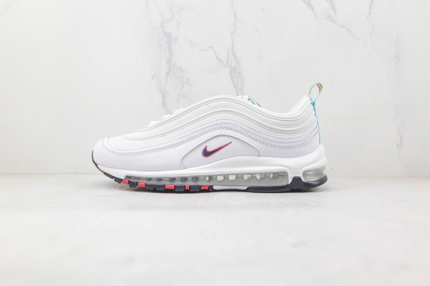 Nike Air Max 97 White Multi Color Pull Tabs 