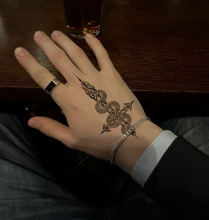 Small Cross Snake Усан шивээс