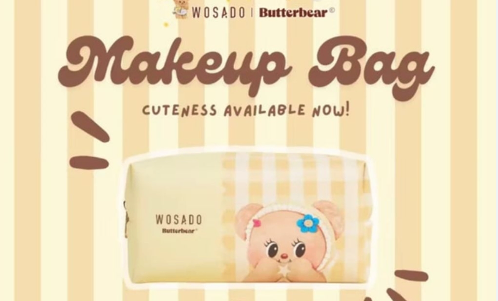 Butterbear makeup pouch