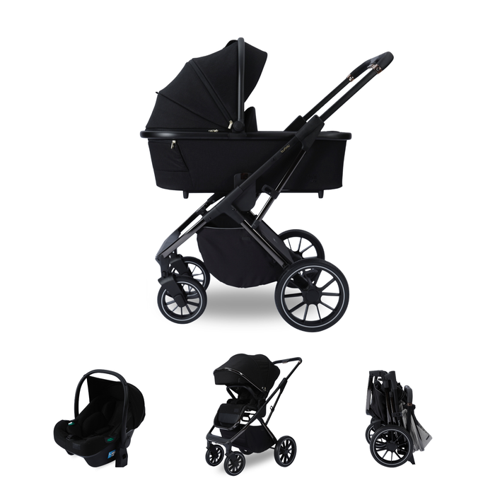 Burbay - E77, Хүүхдийн 3-н хос тэрэг, Deep Black