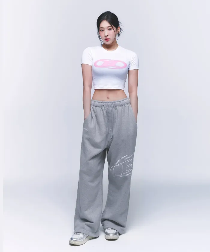 BLUR LOGO CROP TOP [IVORY][F]