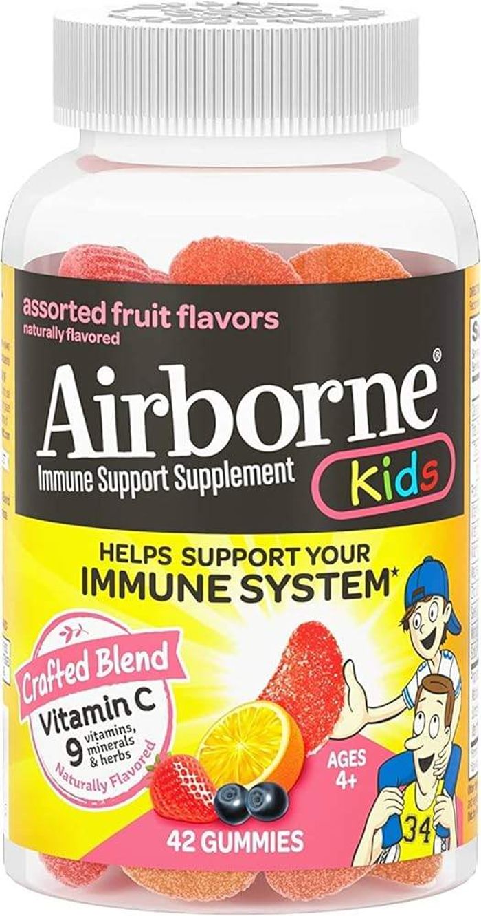 Airborne Kids Immune Support Vitamin C Gummies, Assorted Fruit Flavor