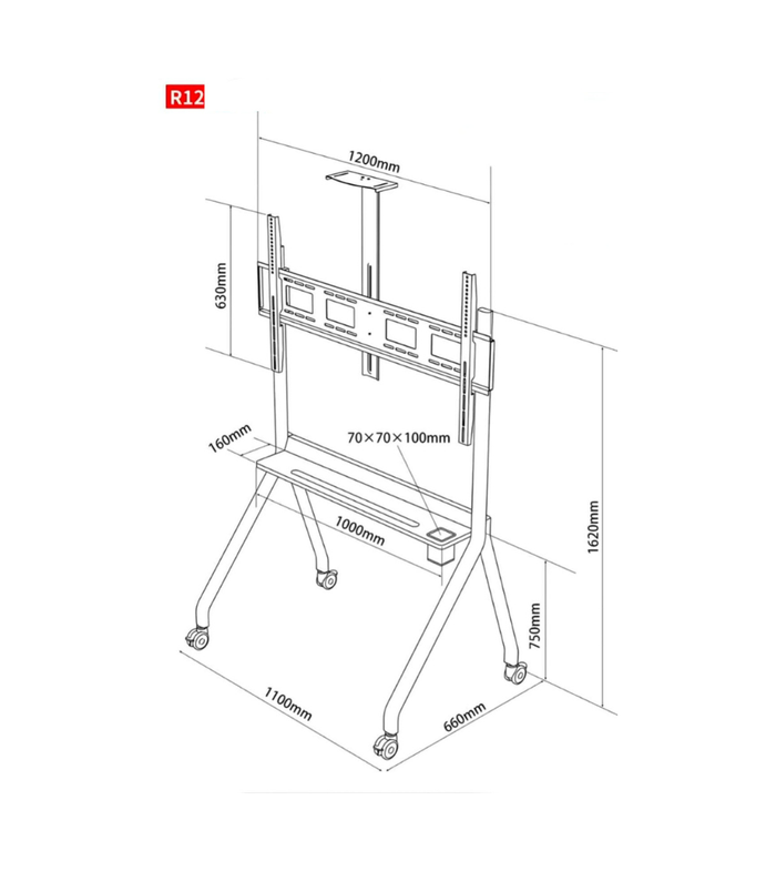 Дугуйтай Хөл Цагаан 42-75 инч 100кг - R10 White