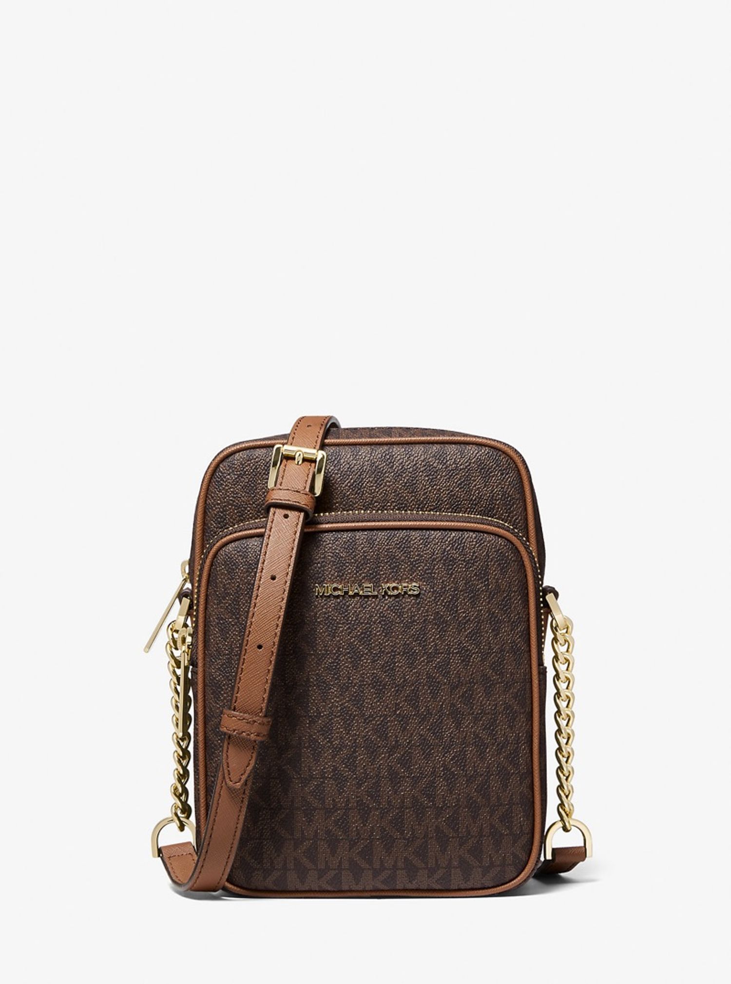 MK logo camera bag brown