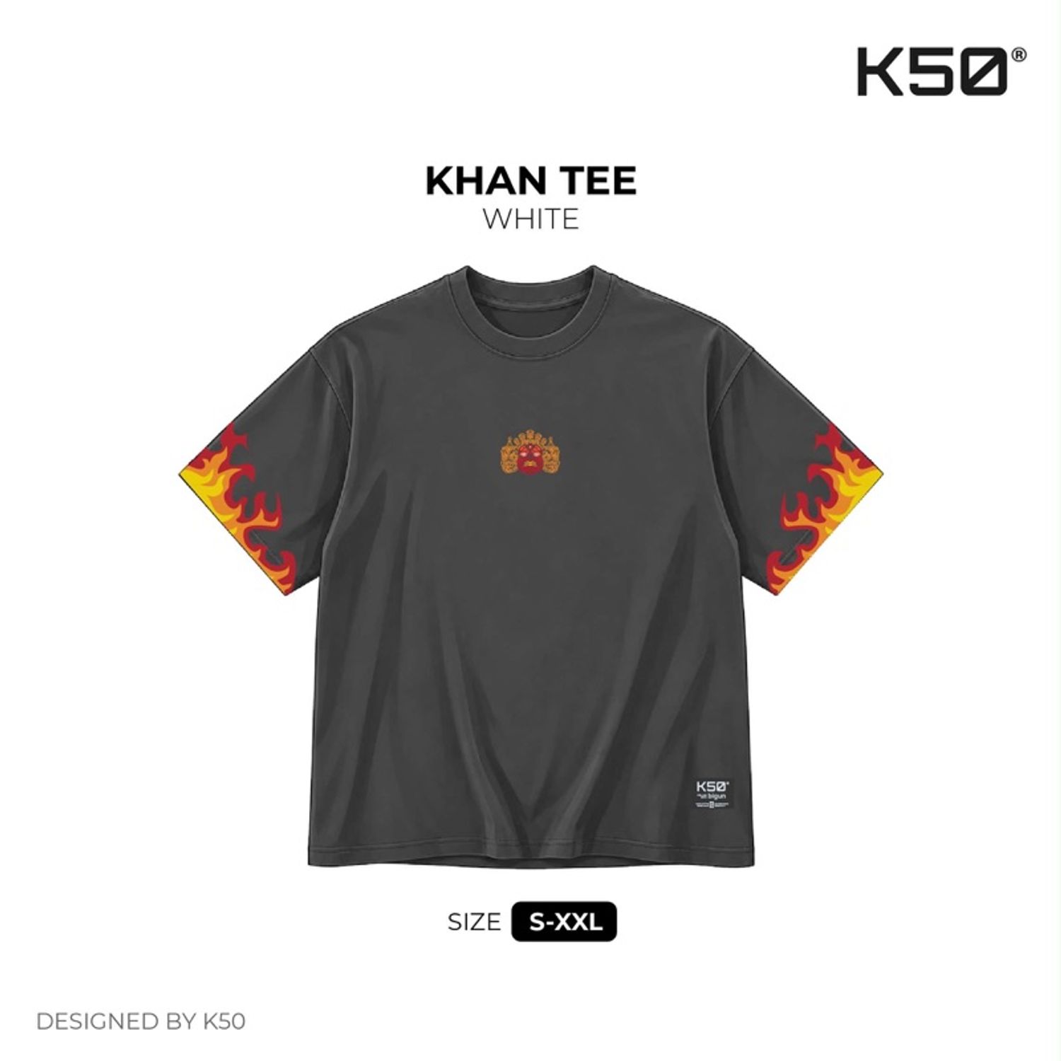 Khan Tee / Stone Washed black