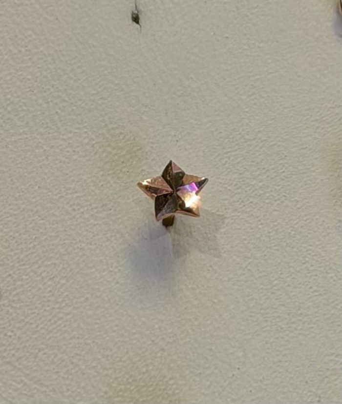 Rose gold piercing 6мм 