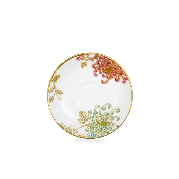 PAINTED CAMELLIA DW TEA SAUCER INTL