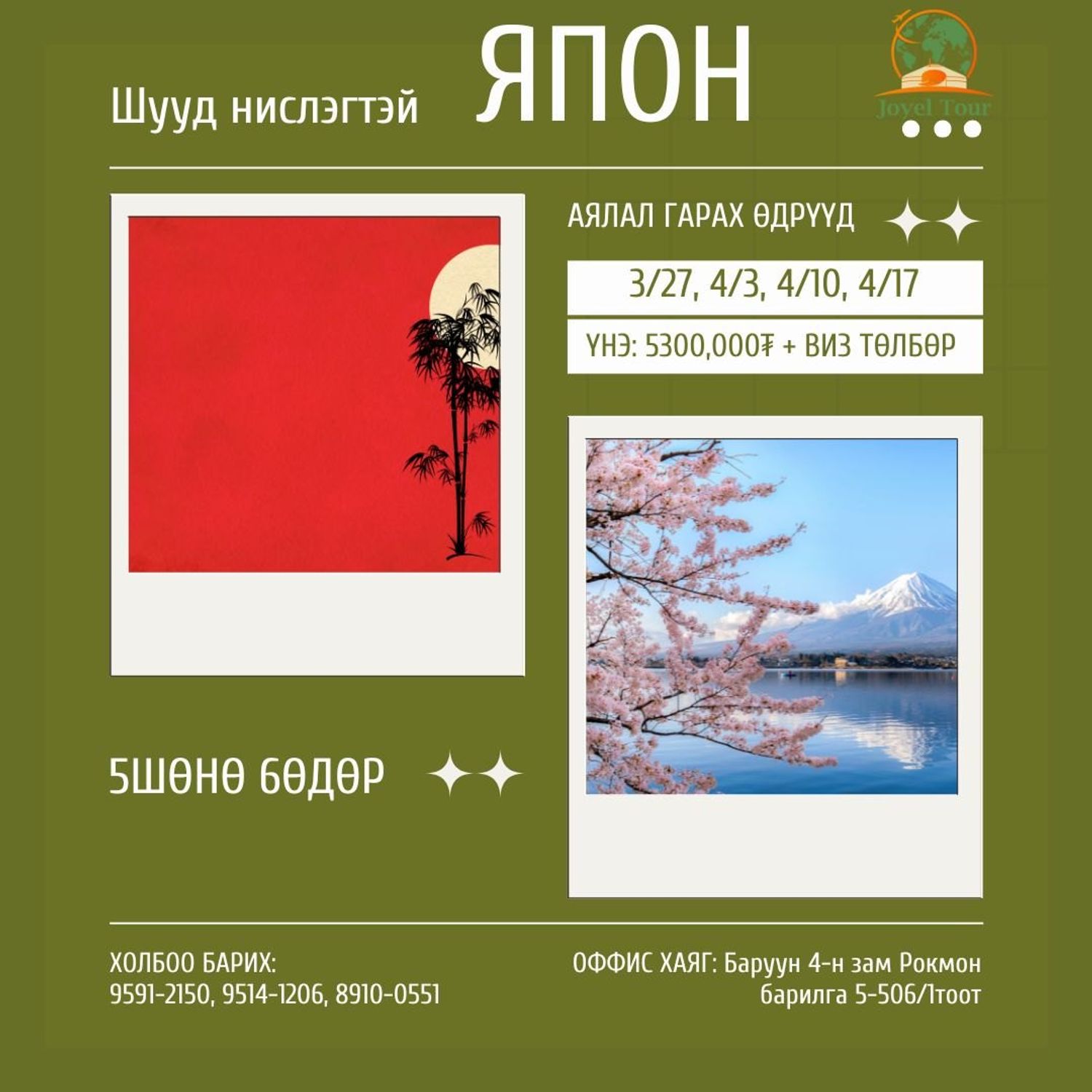 Японы Сакура аялал, Токио-Фүжи-Хаконе 