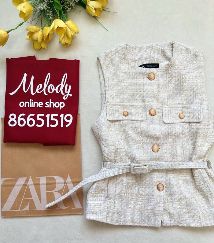 zara belted vest