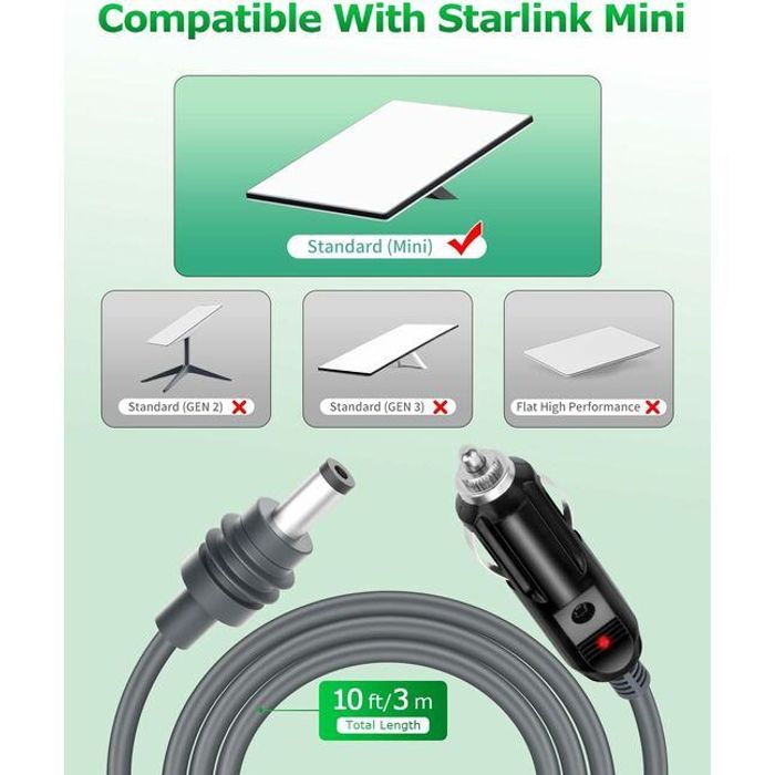 Starlink Mini Boost Pressure DC Power Cable / JH-0010