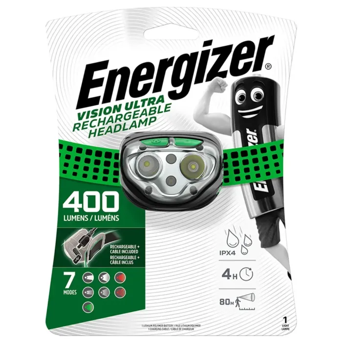 Energizer Vision Ultra Rechargeable Headlamp 400 Lumens