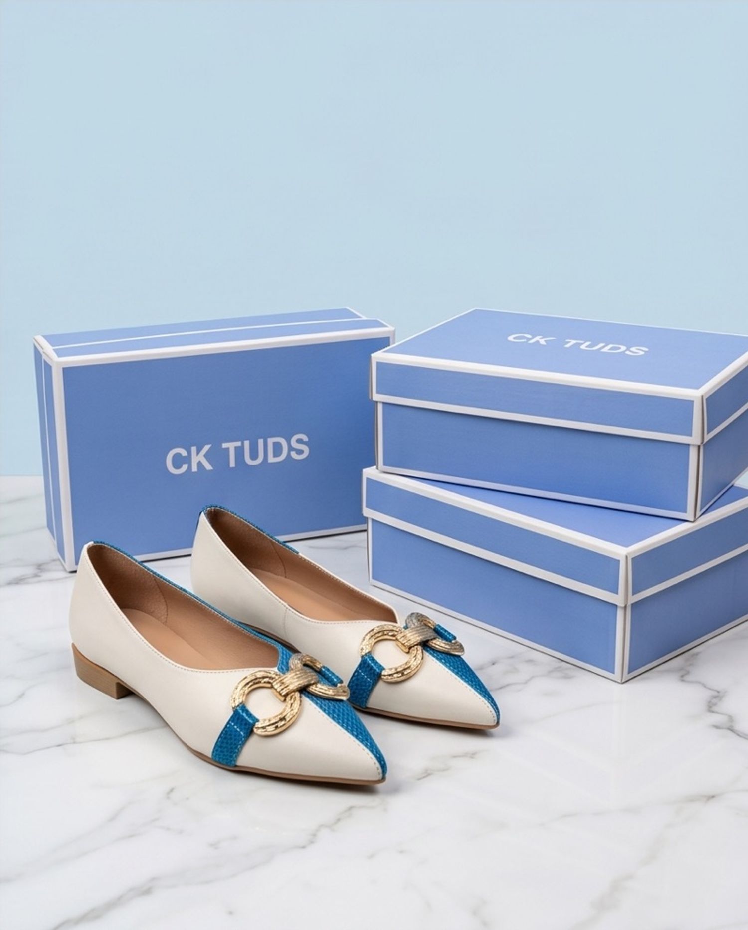Ck tuds dark blue and beige