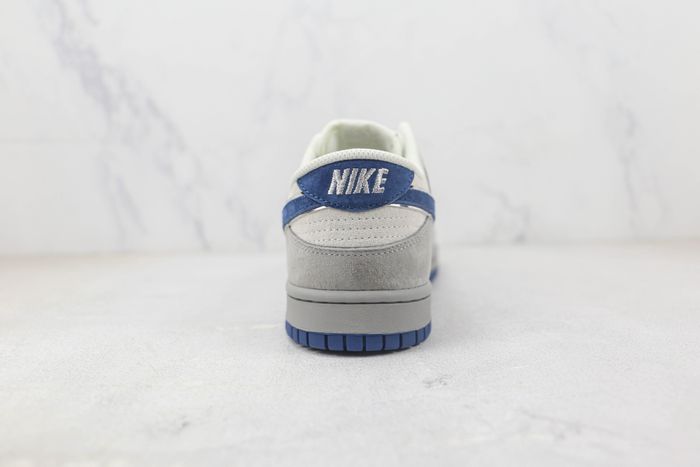  Grey White Color with Blue Tick Dunk Sneakers