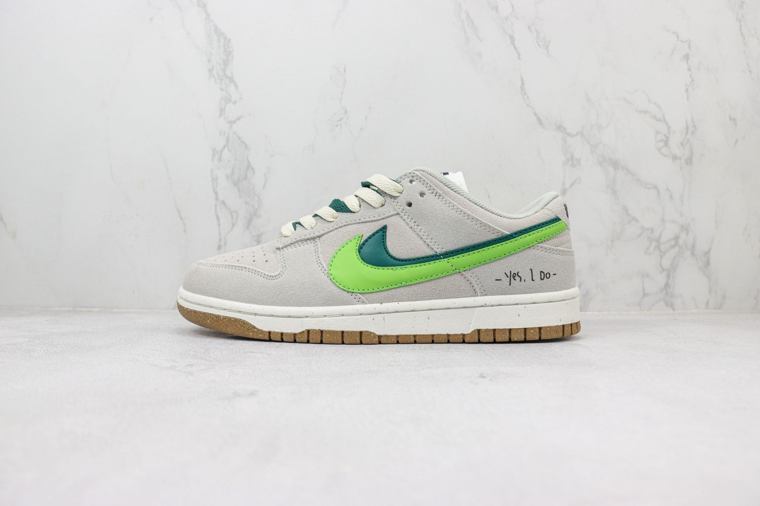 Nike Dunk Low SE 85 Yes I Do Green Swoosh
