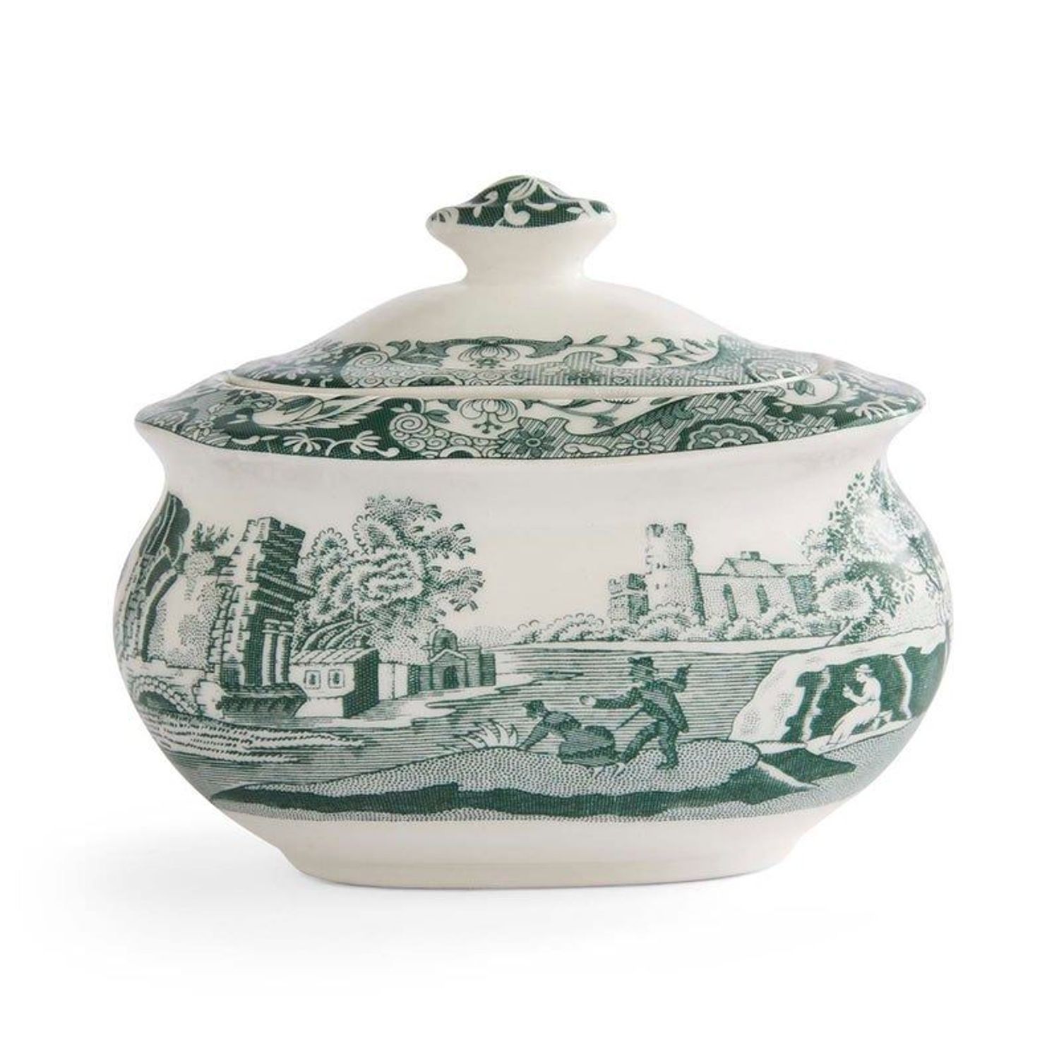Spode Heritage Green Italian Lidded Sugar Bowl 250ml