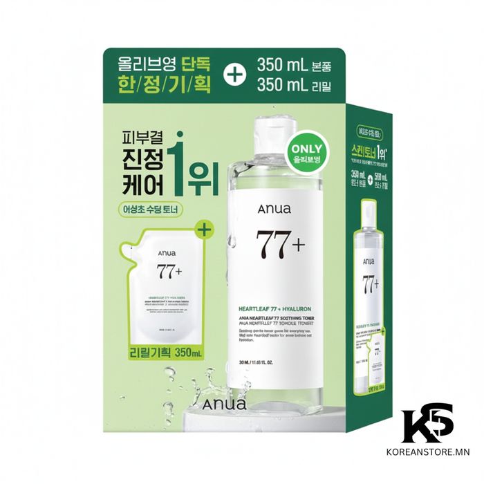Anua 77+ Heartleaf Toner (refill pack-запас)