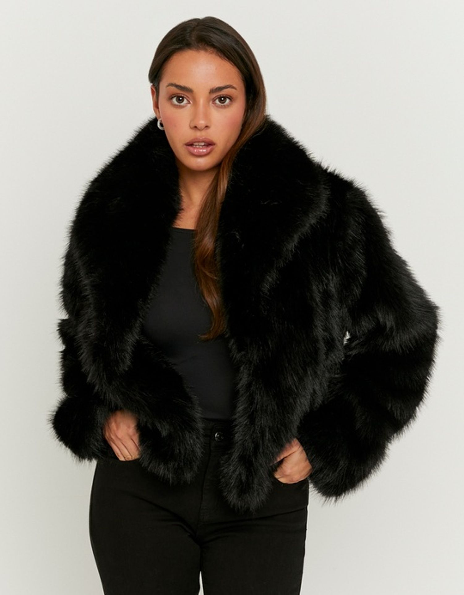 Black Faux Fur Jacket