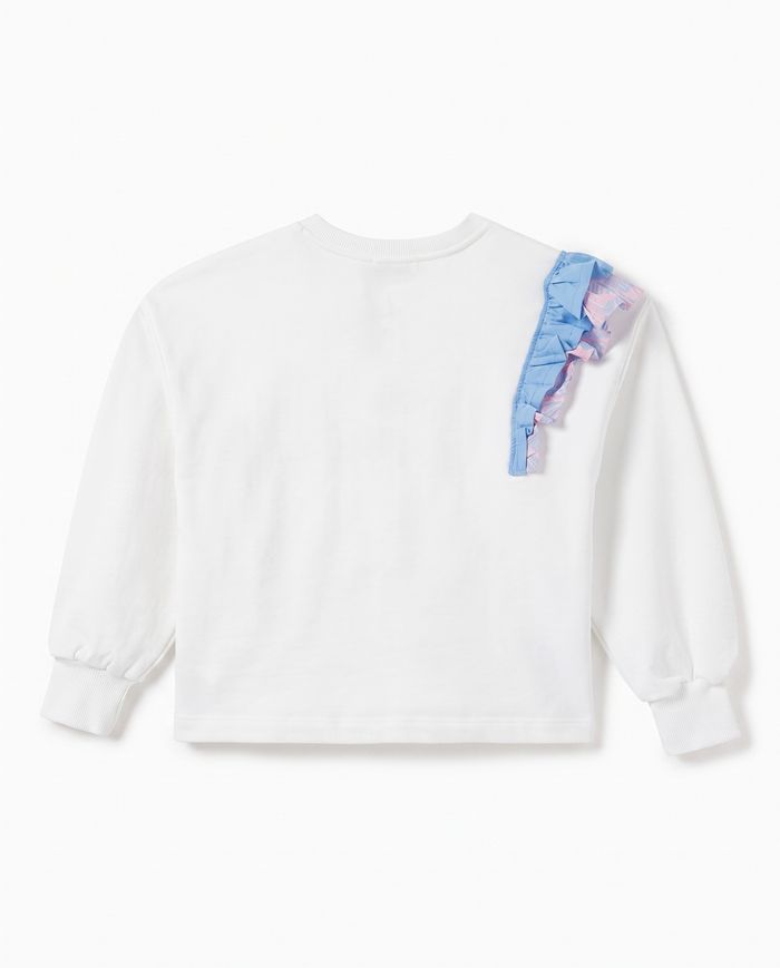 FLEECE, POPLIN SWEATSHIRT