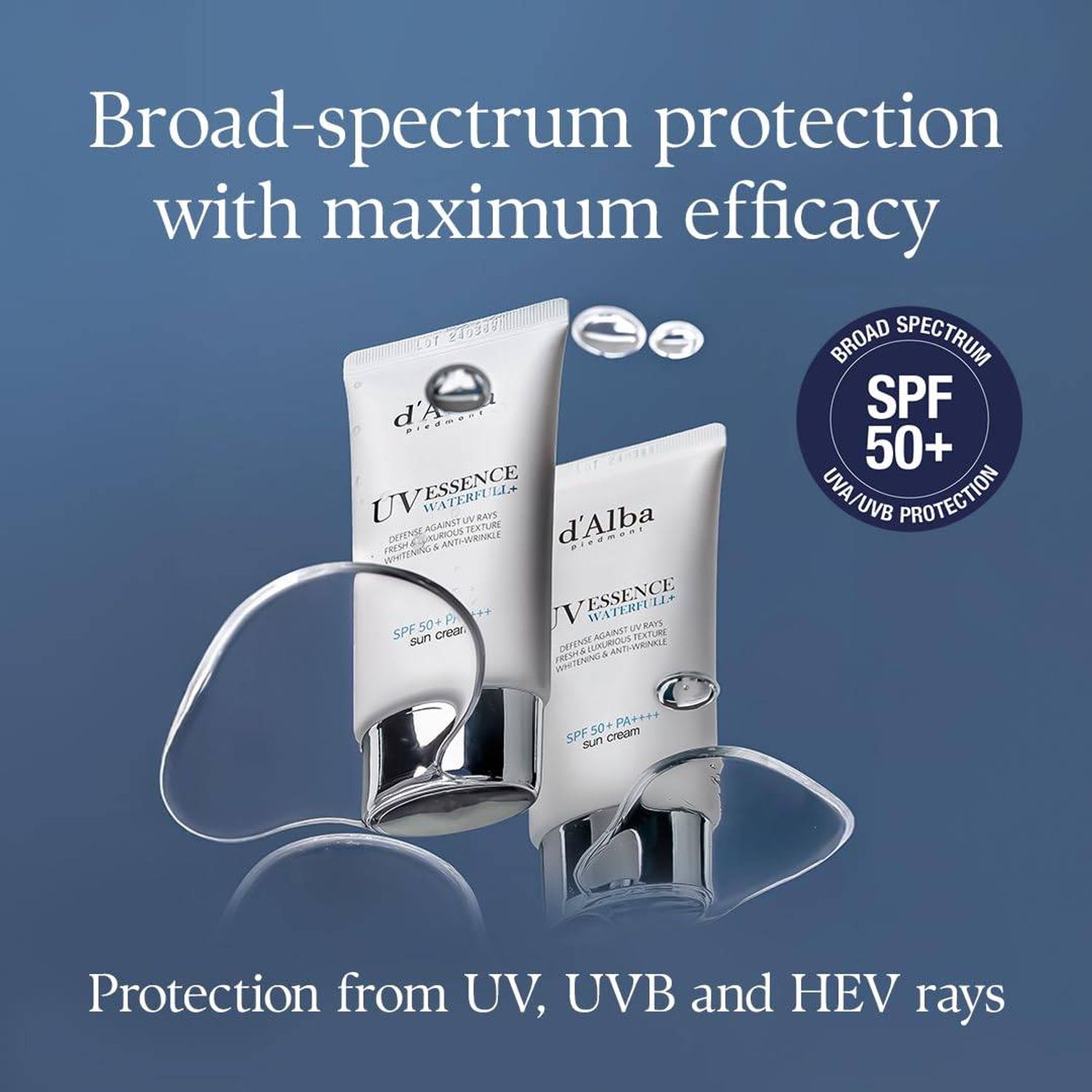 d'Alba Piedmont [ORIGINAL] UV Essence Sunscreen for Face SPF 50+ 2x