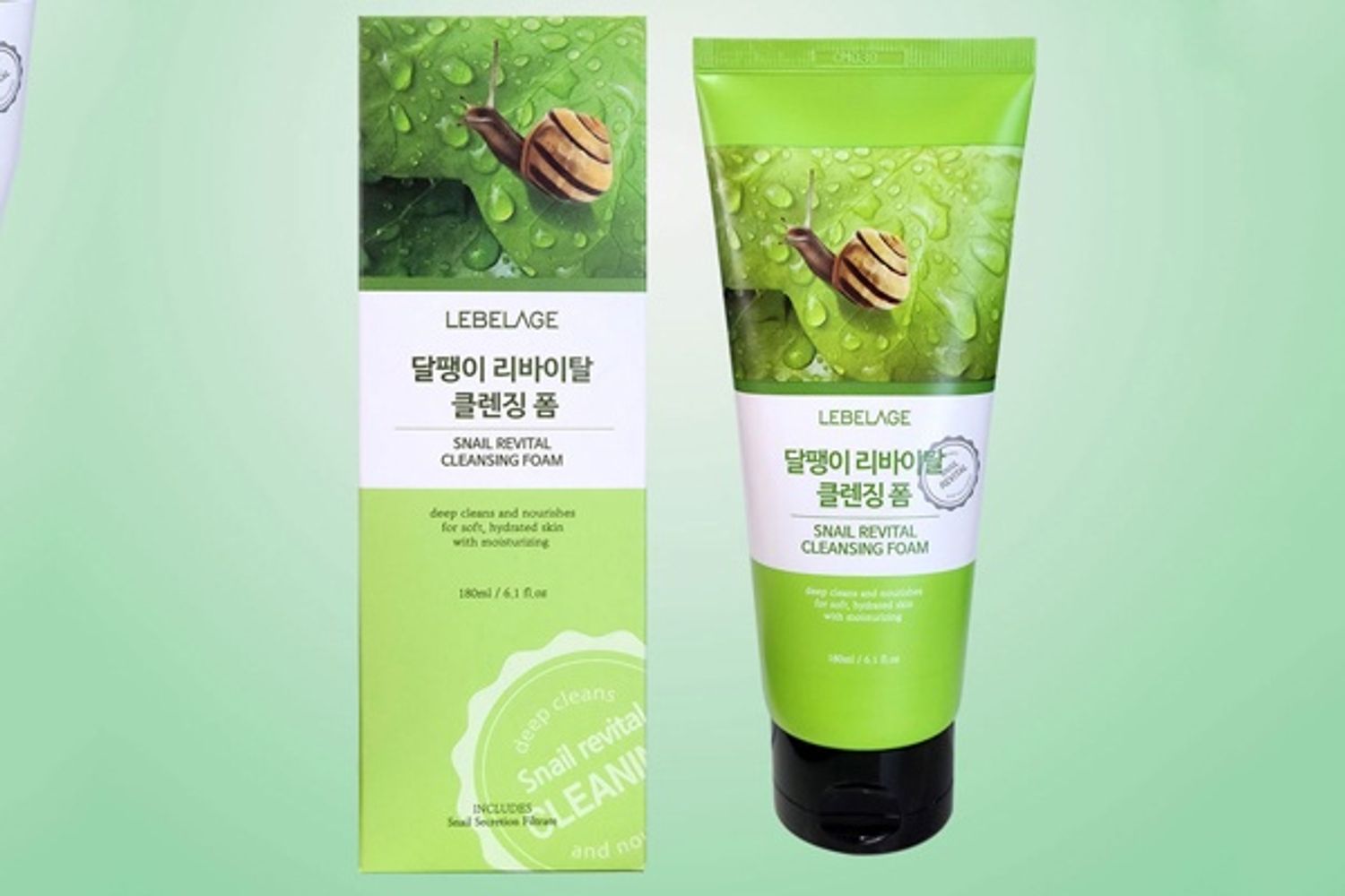 Нүүрний хөөсөн цэвэрлэгч Snail 180мл 