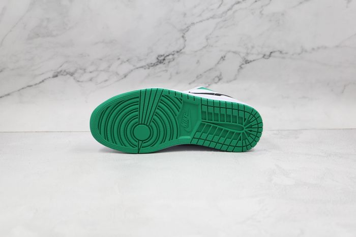 Jordan 1 Low White Lucky Green Black