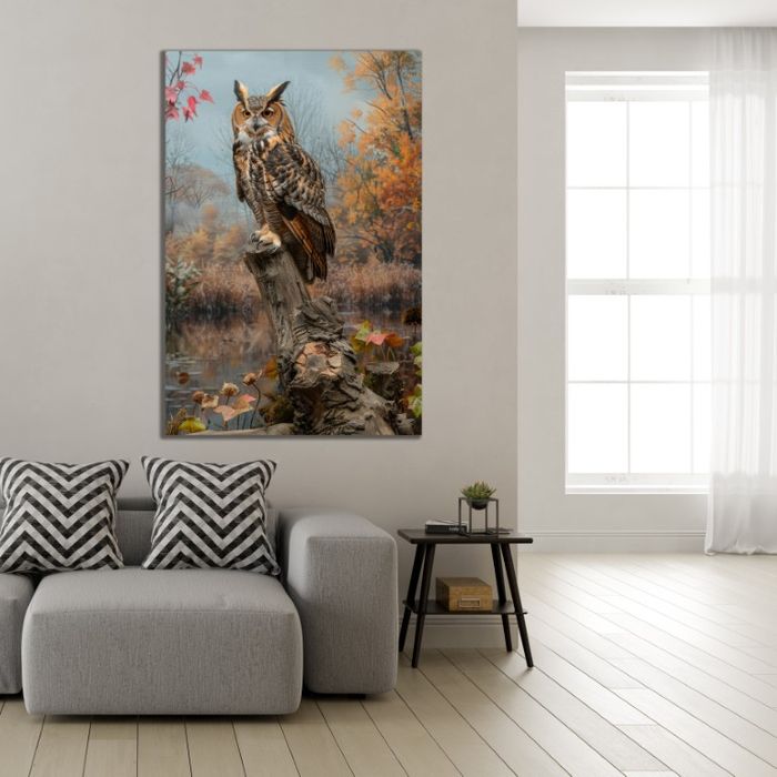 Модон дээр сууж буй шар шувуу фото