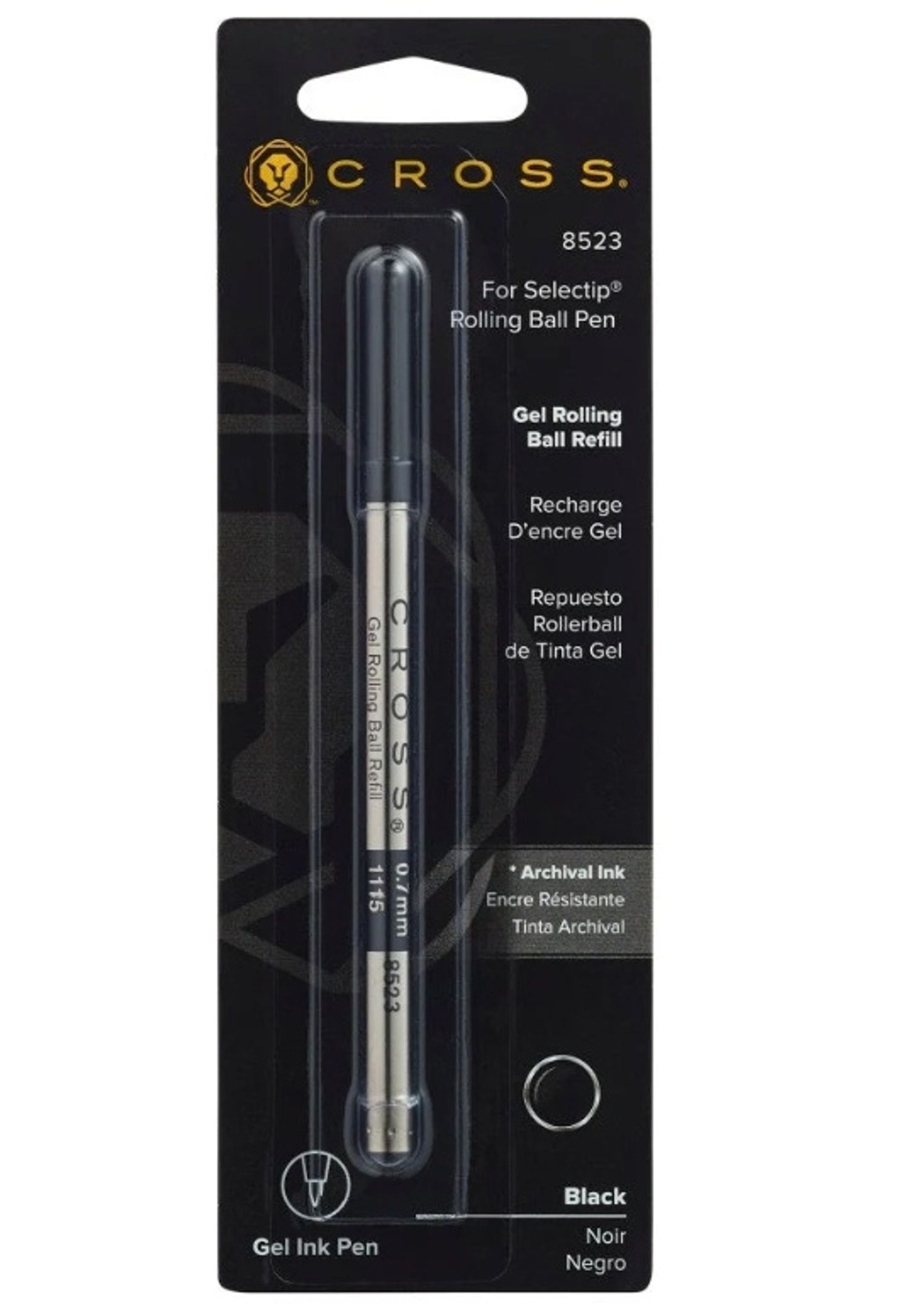 Selectip Gel Rollerball Pen Refill - Black – Single Pack