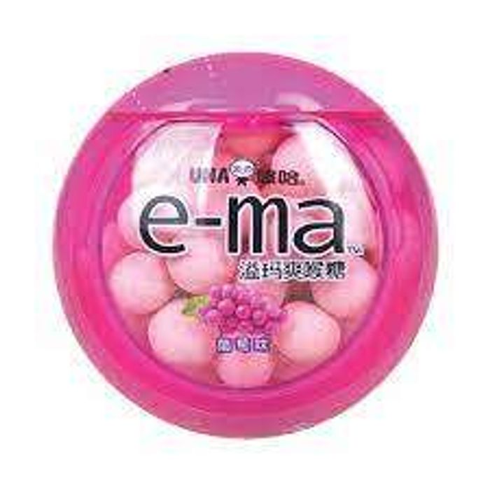E-MA THROAT LOZENGES CONTAINER COLORFUL FRUITS CHANGE