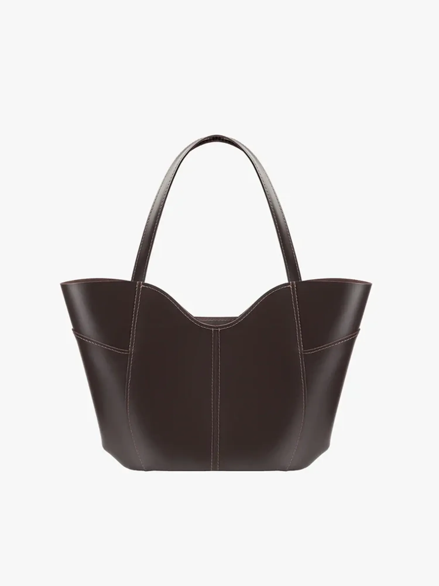 Dark Brown Leather A4 Shopper Bag