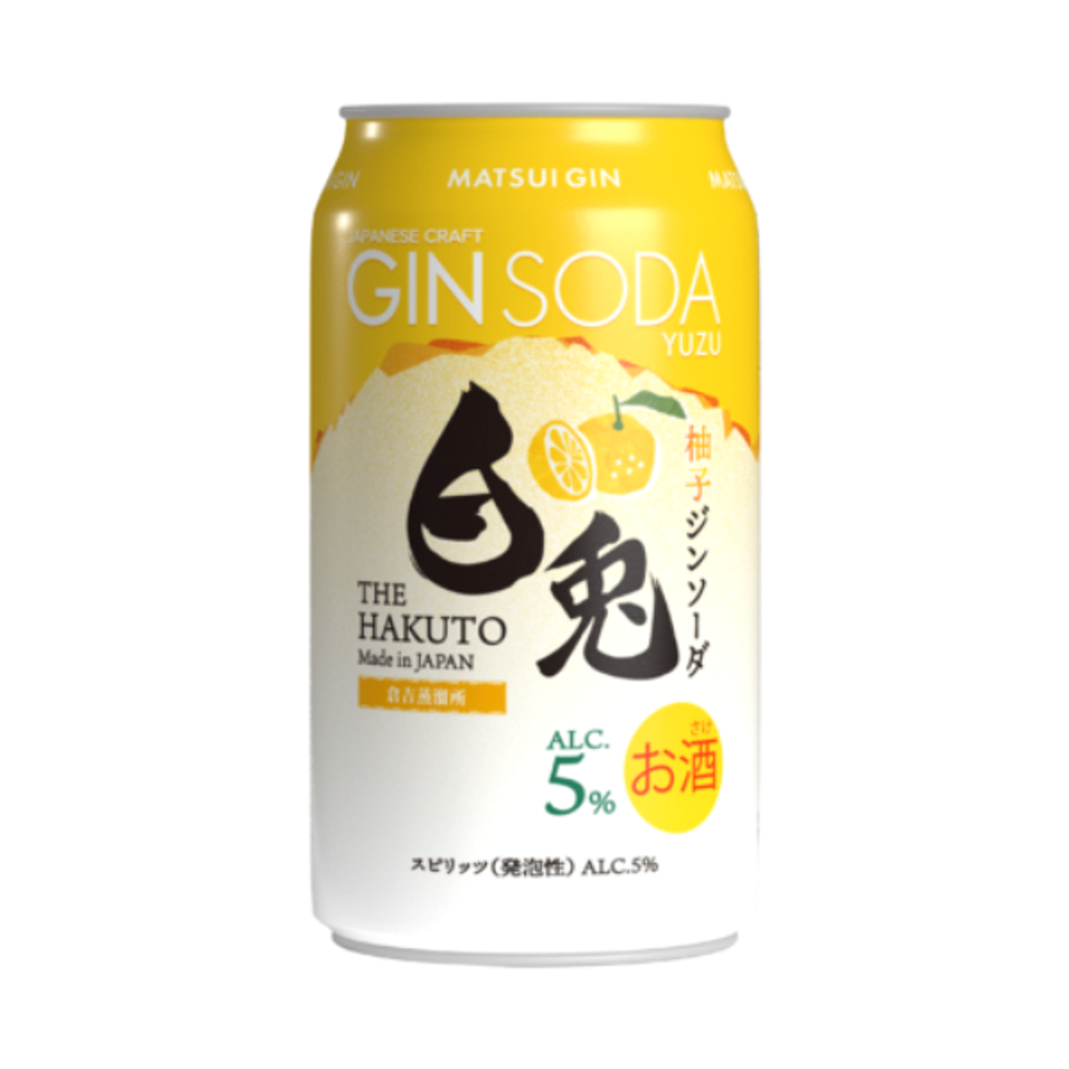 Matsui Yuzu Gin Soda 5% 350ml