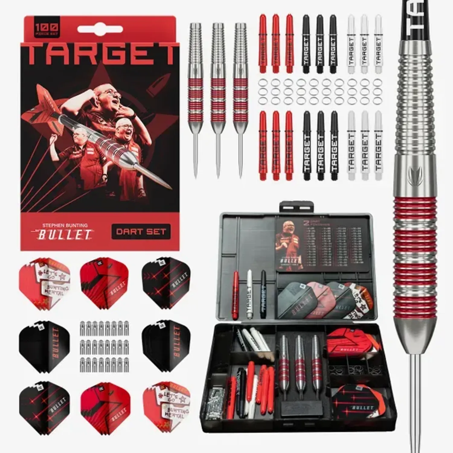 TARGET Stephen Bunting 100 Pc Brass Dart Set