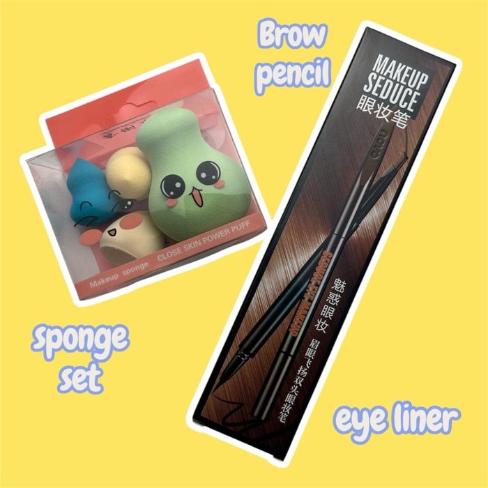 Sponge and Eye liner