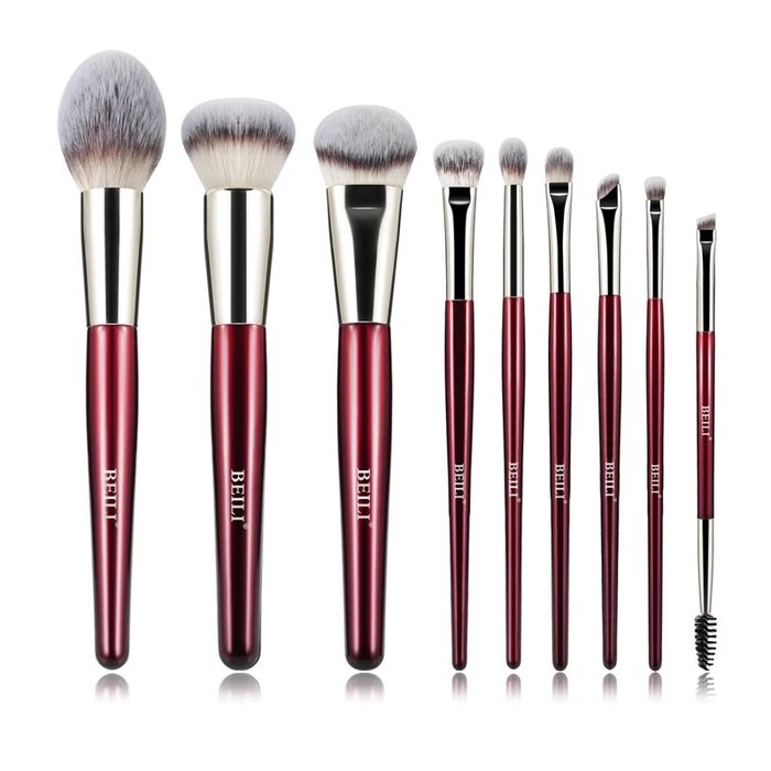 Beili 9pcs makeup brushes улаан