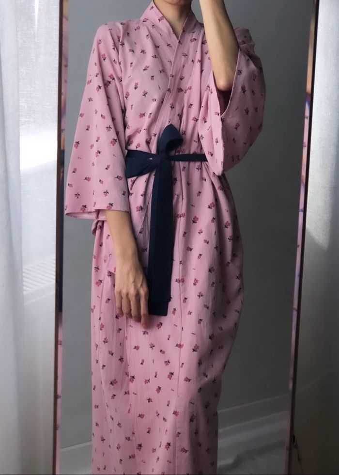 Kimono-inspired Cotton Pajama