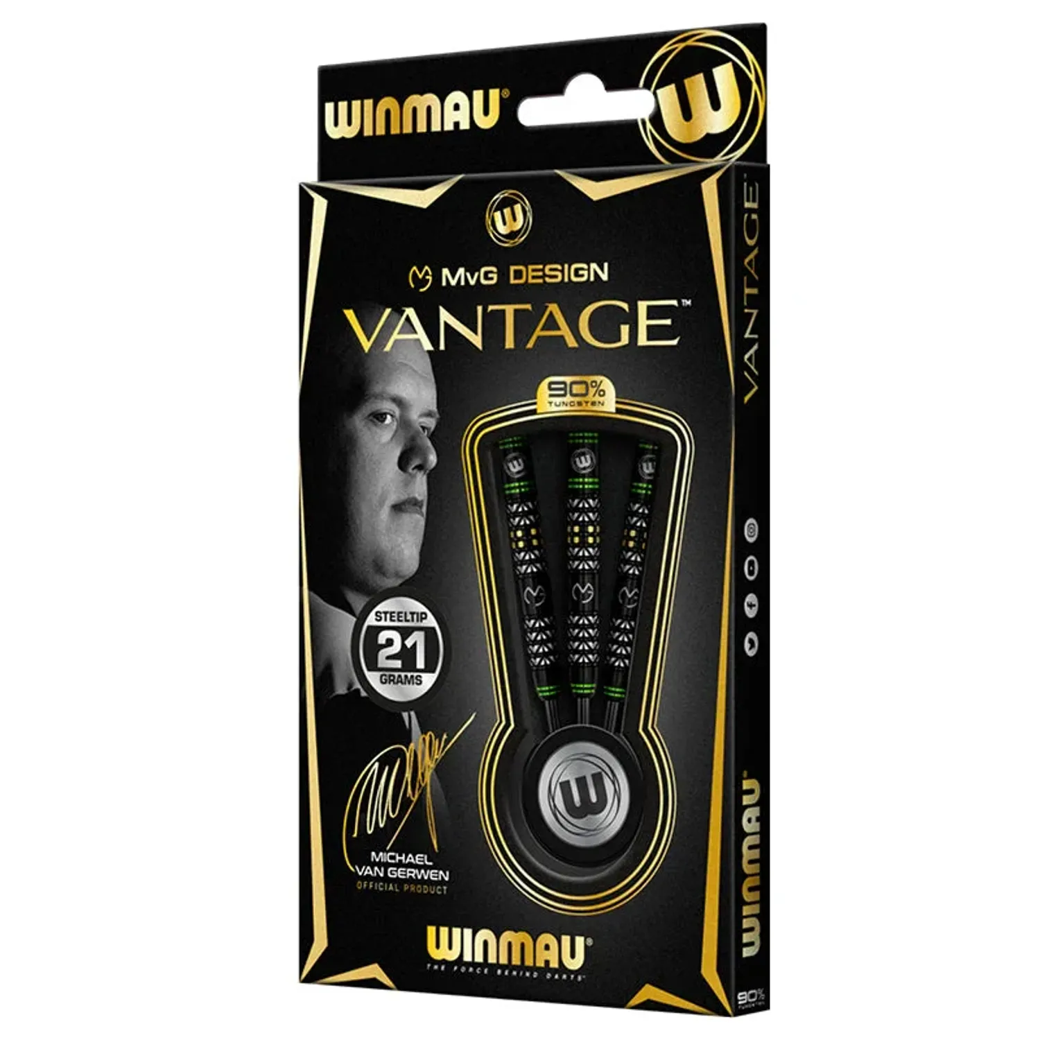 Winmau MVG VANTAGE Tungsten 90% Steel Tip