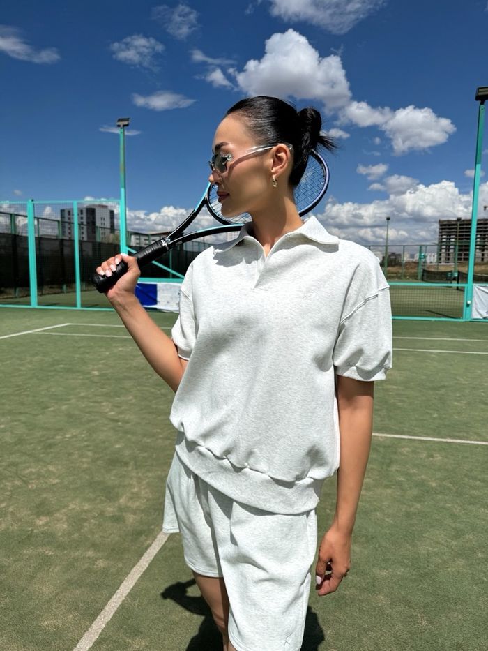 Classic midi sleeve polo set