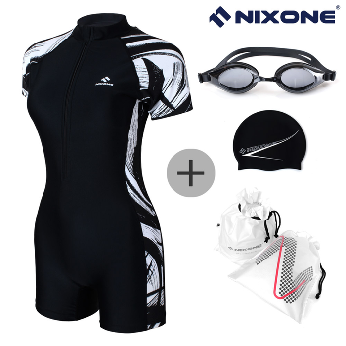 NIXONE - Хагас битүү эмэгтэй усны хувцас SW-4973BK Set