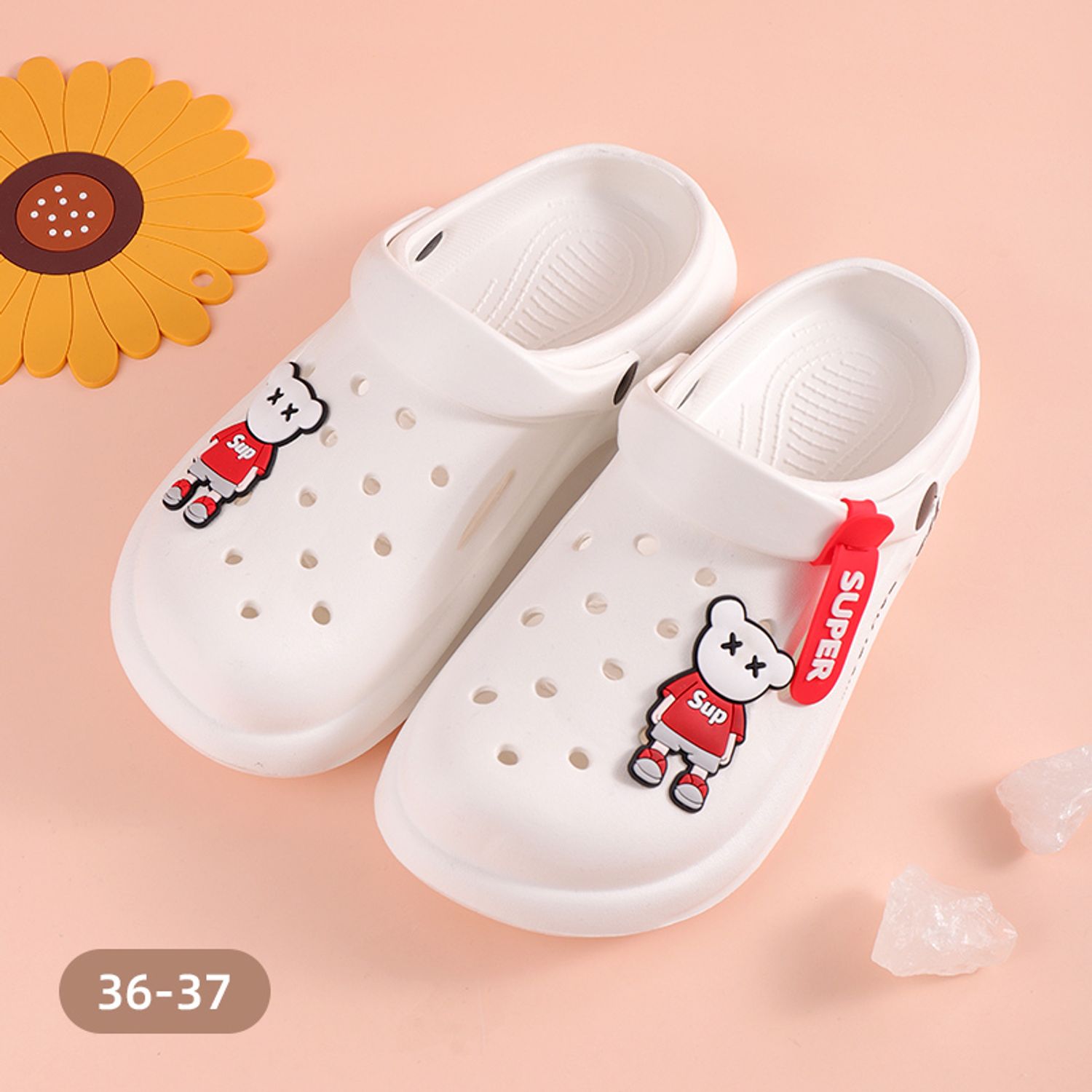 (White 36-37) Classic Series Soft Comfortable Sandals