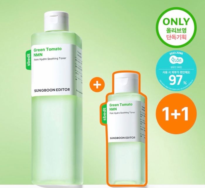 SUNGBOON EDITOR GREEN TOMATO NMN PORE HYDRO SOOTHING TONER 