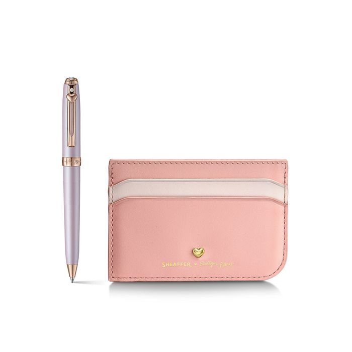 GIFT SET SHEAFFER EIP PRELUDE MINI G9810 PASTEL PINK WITH ROSE GOLD TRIMS BP WITH DARK PINK CCH