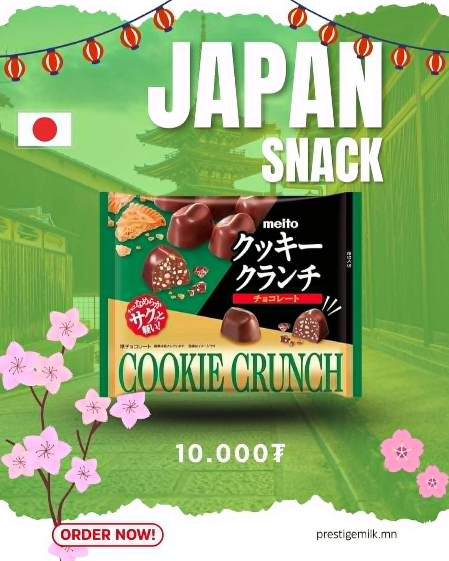 Cookie Crunch Chocolate (жигнэмэгний үүрмэгтэй шоколад)