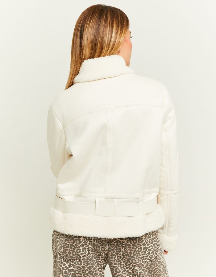 Beige Aviator Jacket