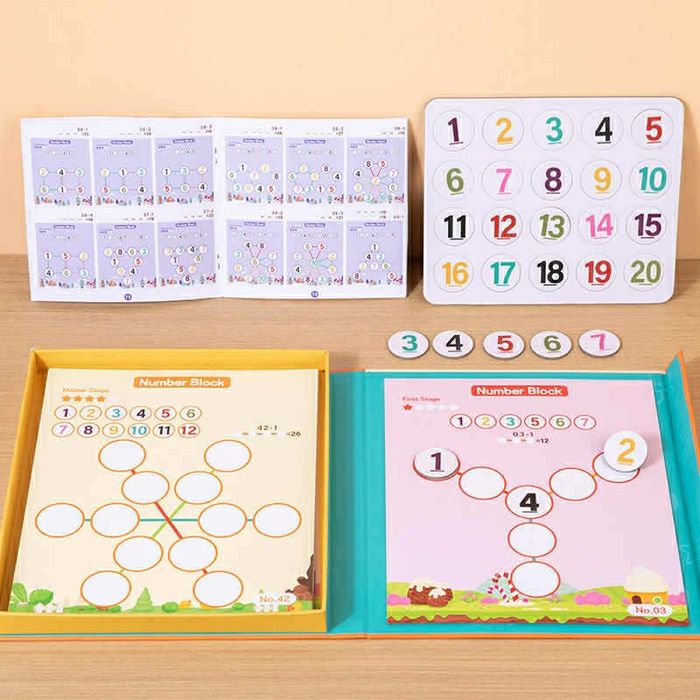 Number block magnetic game 