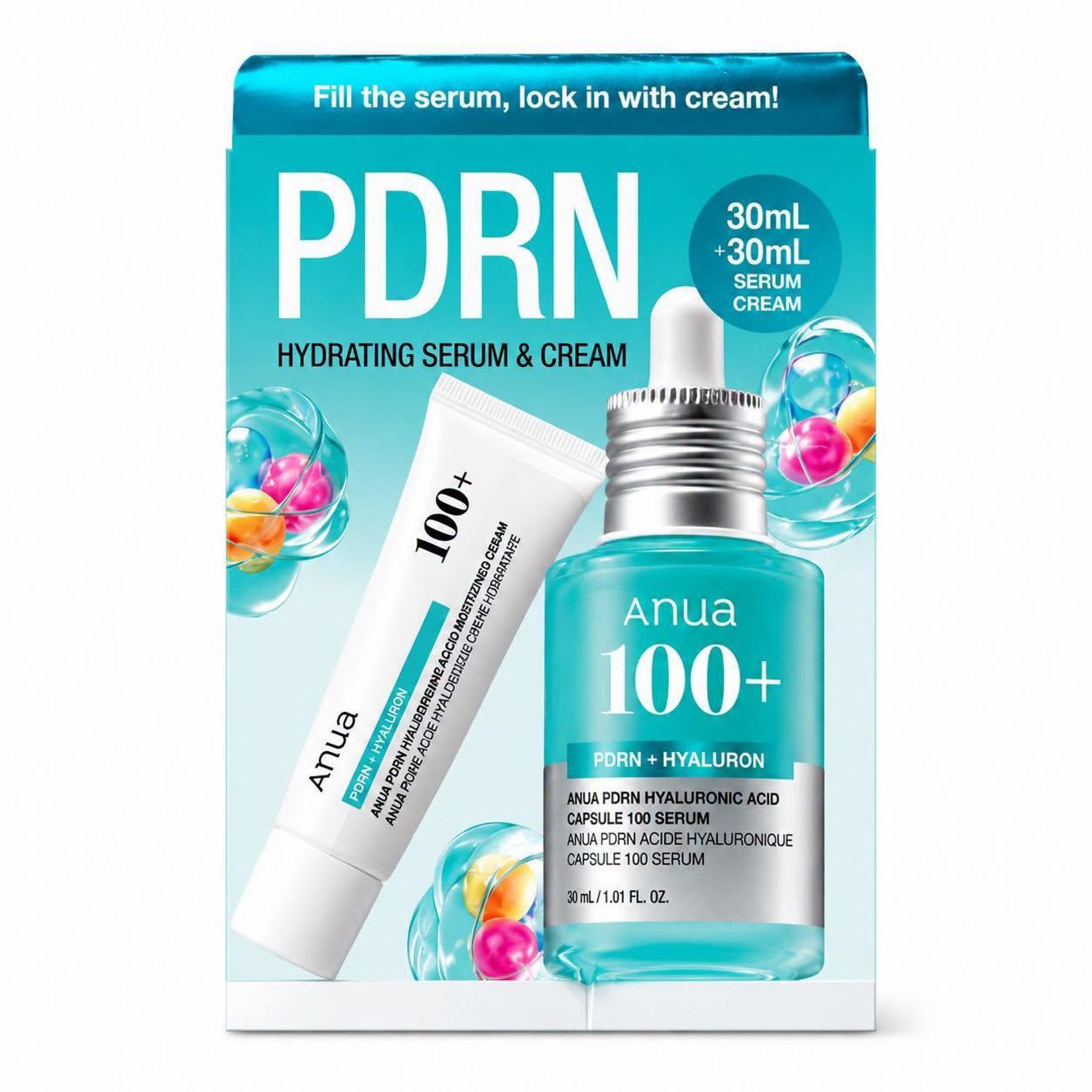 Anua Pdrn Hyaluron serum+cream set