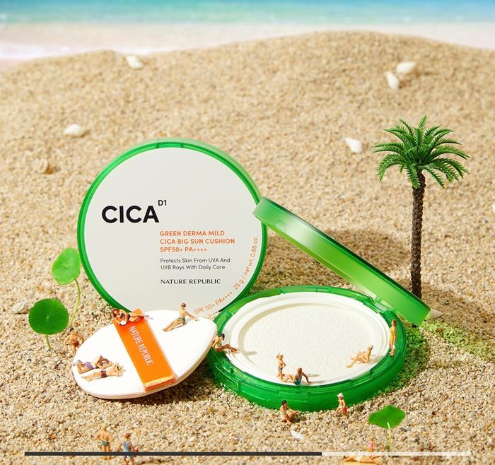 NatureRepublic Green Derma Mild Cica Big Sun Cushion 
