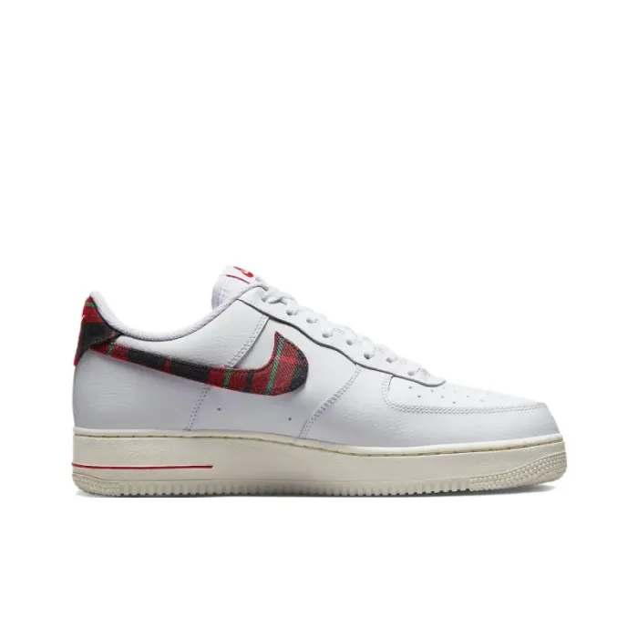 Nike Air Force 1 Low '07 LV8 Tartan Plaid White University Red