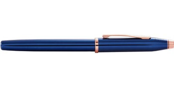 Cross Century® II Translucent Cobalt Blue Lacquer with Rose Gold Appointments and Medium Nib Fountain Pen 
